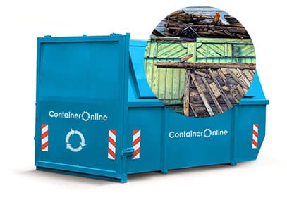 10m3 gesloten container huren - C-hout tuinhout