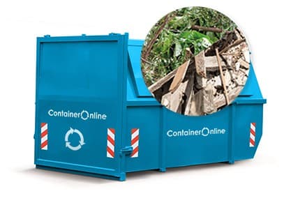 10m3 gesloten container gemengd tuinafval