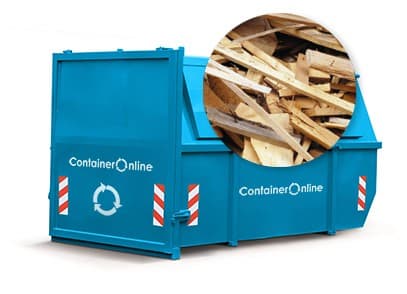 10m3 gesloten houtcontainer